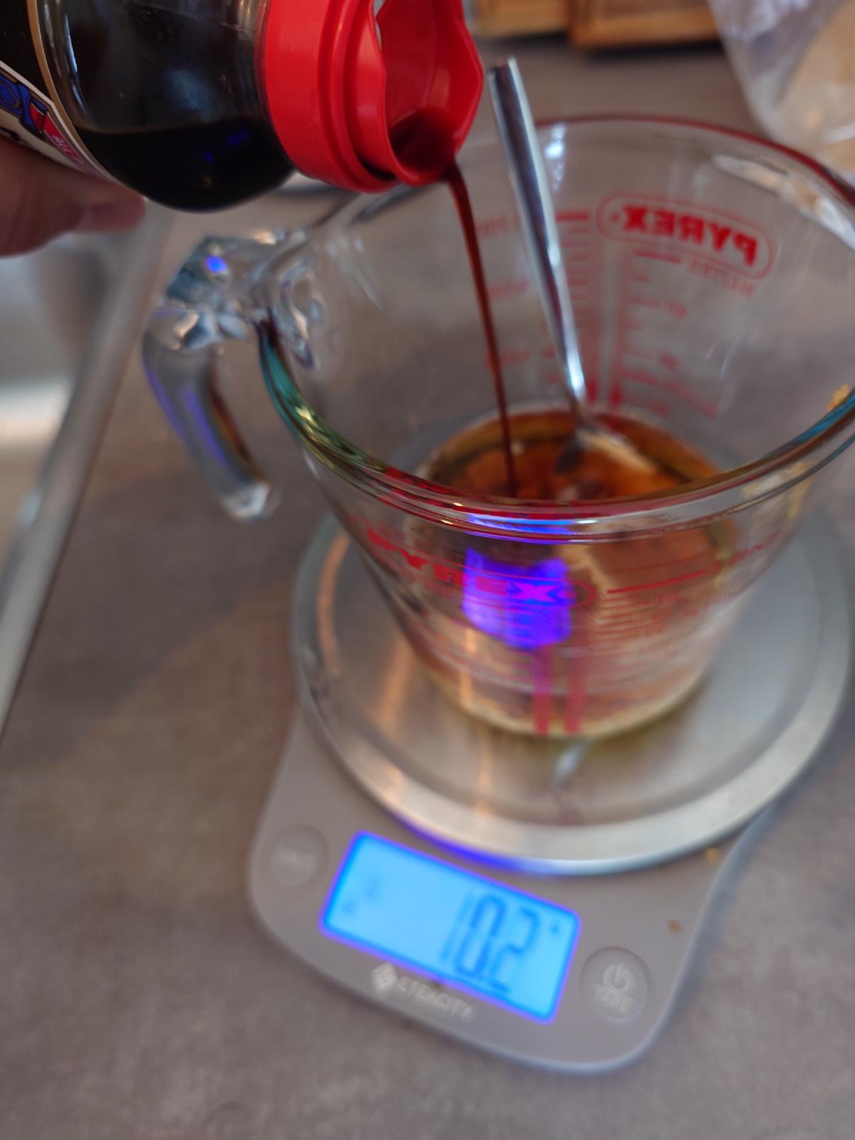 Soy sauce added