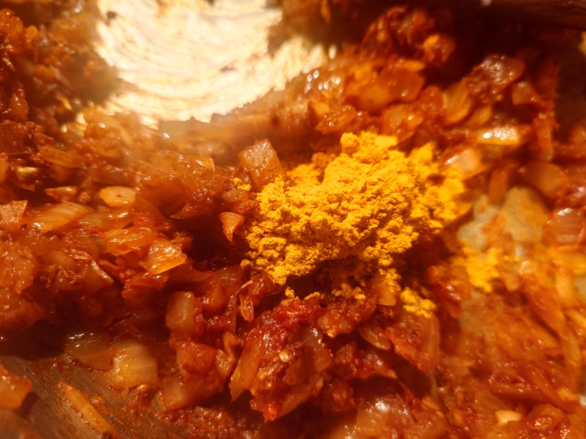 Turmeric on top