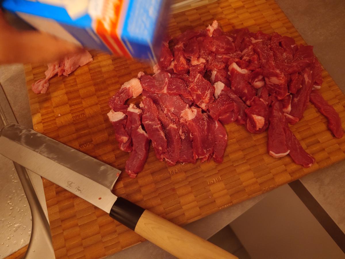 Sliced thin and salted