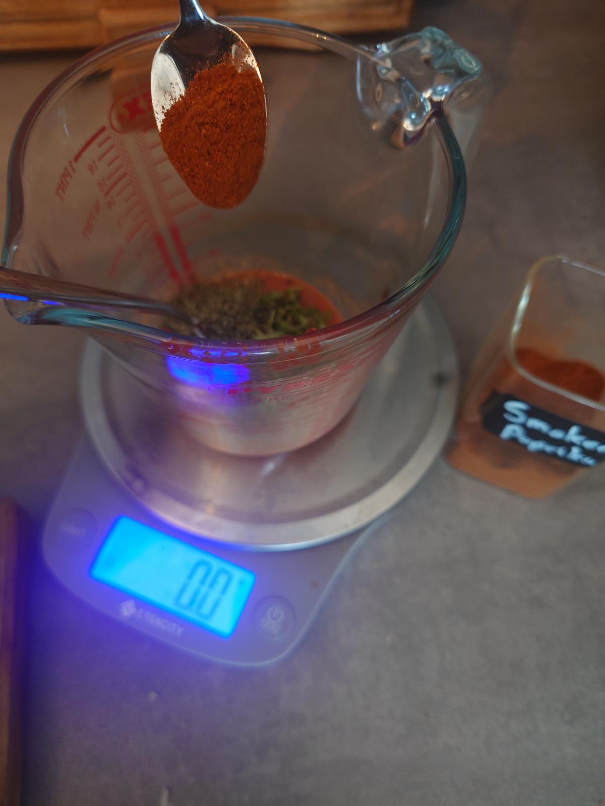 Smoked paprika on the spoon